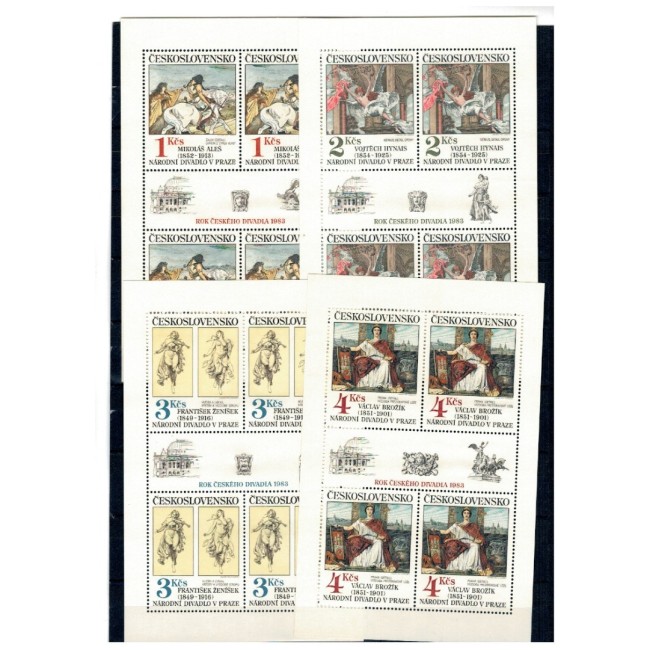 Cehoslovacia 1983 - Picturi, arta, minicoli neuzate