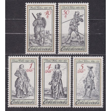 Cehoslovacia 1983 - Costume pe gravuri de epoca, serie neuzata