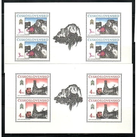 Cehoslovacia 1989 - Bratislava istorica, serie colite neuzate