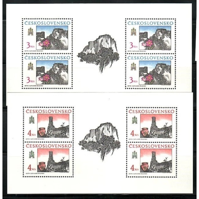 Cehoslovacia 1989 - Bratislava istorica, serie colite neuzate