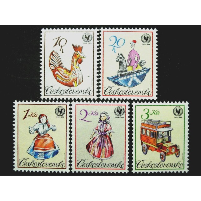 Cehoslovacia 1986 - Jucării, UNICEF, serie neuzata