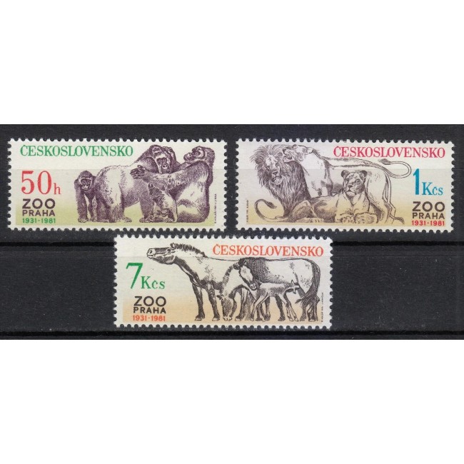 Cehoslovacia 1981 - Zoo Praga, animale, serie neuzata