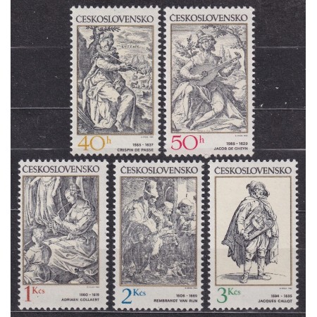 Cehoslovacia 1982 - Gravuri vechi, arta, serie neuzata