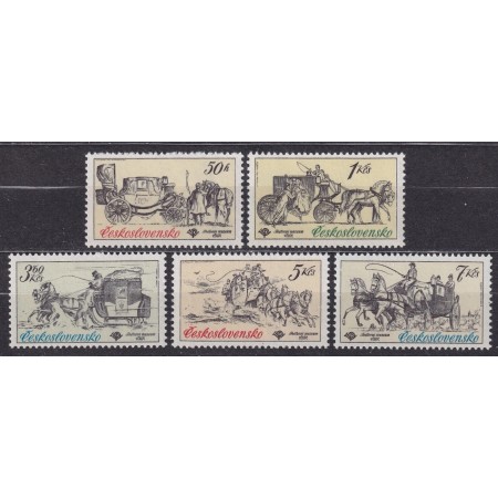 Cehoslovacia 1981 - Muzeul postal, postalioane, serie neuzata