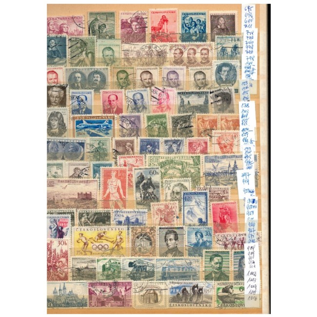 Cehoslovacia 1918-1989 - Colecție timbre stampilate in clasor