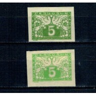 Cehoslovacia 1919 - Marci Expres, 6h, doua nuanțe, nestampilate