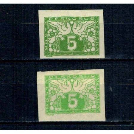 Cehoslovacia 1919 - Marci Expres, 6h, doua nuanțe, nestampilate