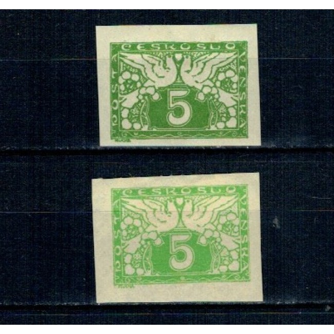 Cehoslovacia 1919 - Marci Expres, 6h, doua nuanțe, nestampilate