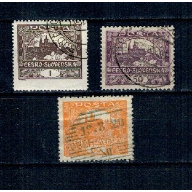 Cehoslovacia 1919 - Uzuale, Castelul Hradcany, dantelate, stampilate