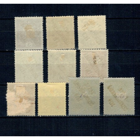 Cehoslovacia 1919 - Supratipar pe Austria, stema, serie nestampilata incompleta, cu sarniere