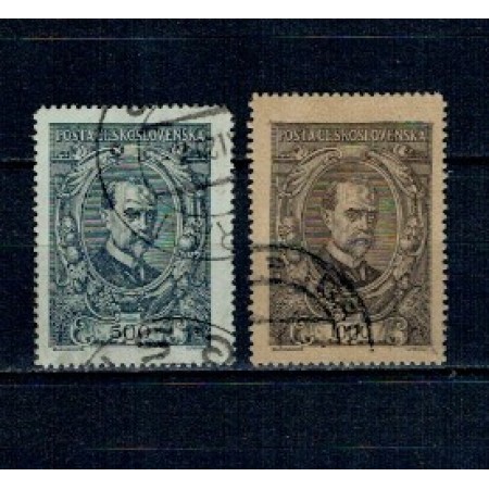 Cehoslovacia 1920 - Președintele Masaryk, personalități, serie stampilata