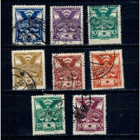 Cehoslovacia 1920 - Uzuale, porumbei, serie stampilata