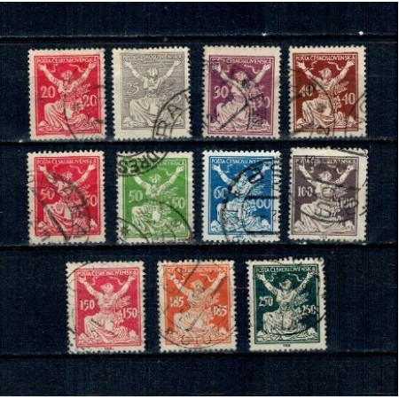 Cehoslovacia 1920 - Uzuale, Republica, serie stampilata