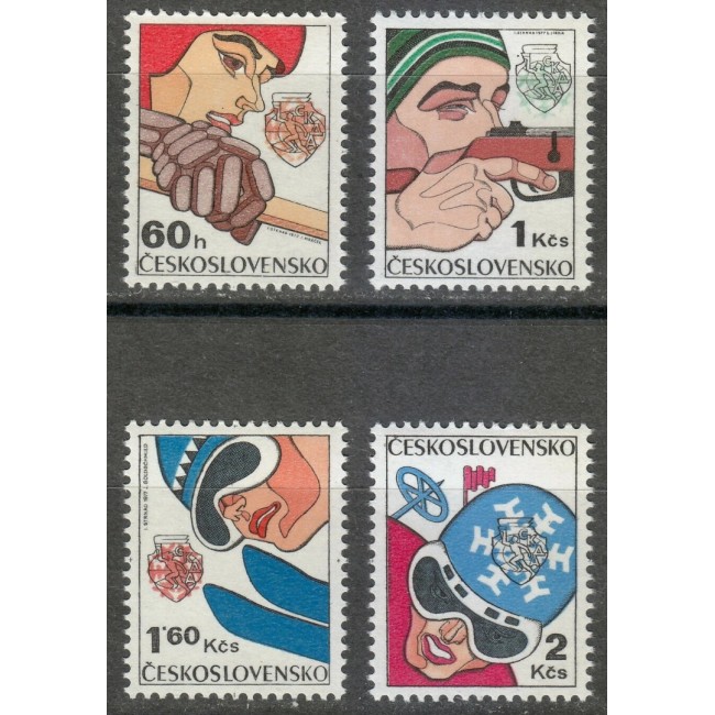 Cehoslovacia 1977 - Sport, serie neuzata