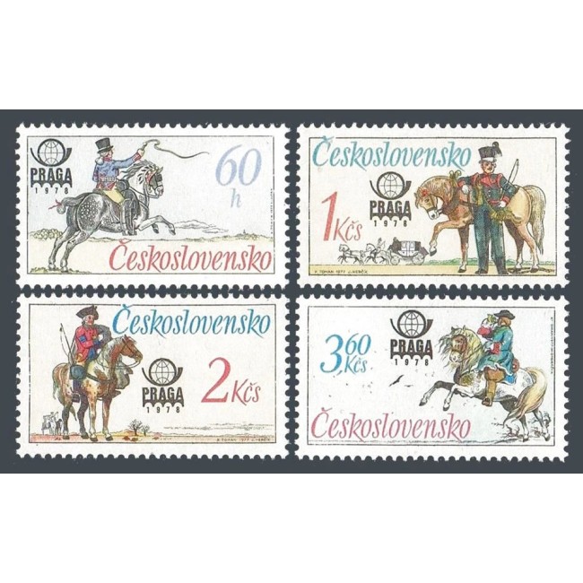 Cehoslovacia 1977 - Istoria poștei, uniforme, serie neuzata