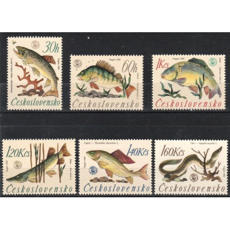 Cehoslovacia 1966 - Pești, pescuit, serie neuzata