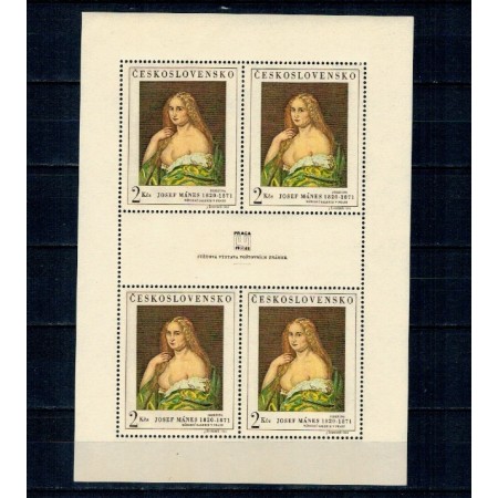 Cehoslovacia 1968 - Picturi, arta, minicoala neuzata