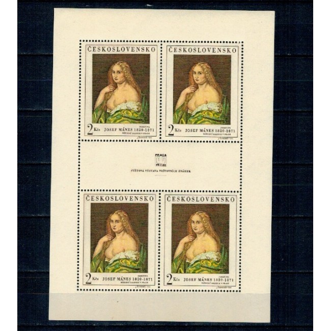 Cehoslovacia 1968 - Picturi, arta, minicoala neuzata