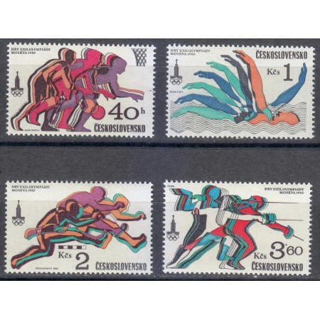 Cehoslovacia 1980 - Jocurile Olimpice Moscova, sport, serie neuzata