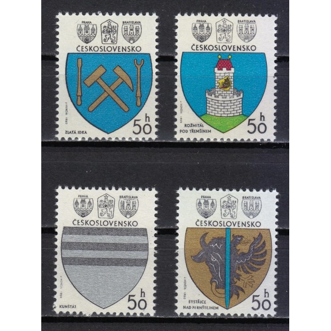 Cehoslovacia 1980 - Steme municipale, serie neuzata