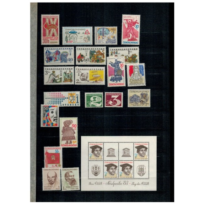 Cehoslovacia - Colecție timbre neuzate in clasor