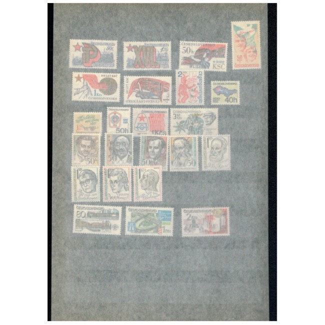 Cehoslovacia - Colecție timbre neuzate in clasor