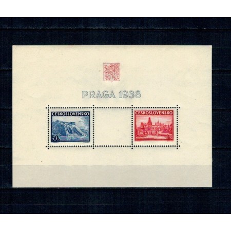 Cehoslovacia 1938 - Expo Praga, colita neuzata