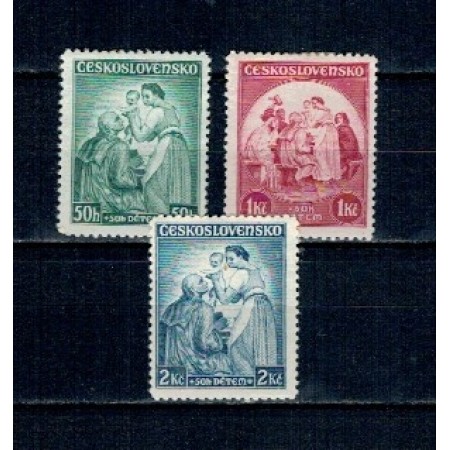 Cehoslovacia 1936 - Pentru copii, serie nestampilata cu sarniere