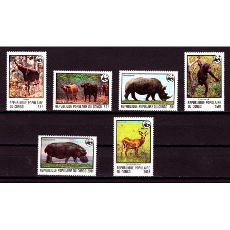 Congo 1978 - Fauna WWF, animale, serie neuzata