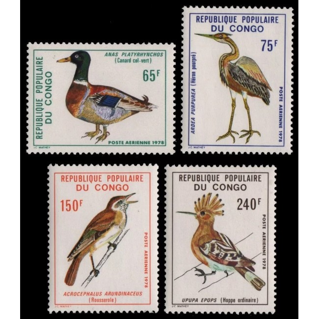 Congo 1978 - Păsări, fauna, serie neuzata
