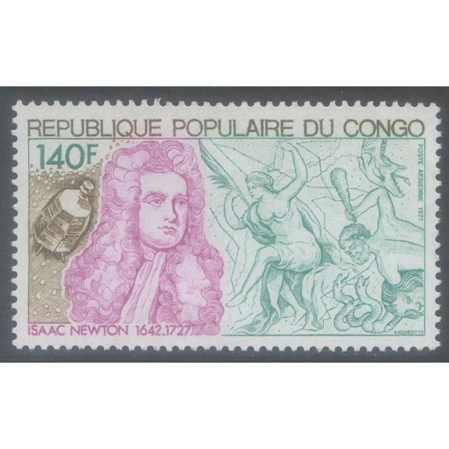 Congo 1977 - Isaac Newton, neuzat