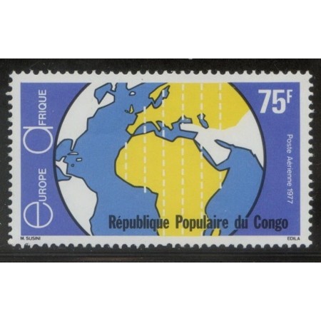 Congo 1977 - Europafrique, globul, neuzat