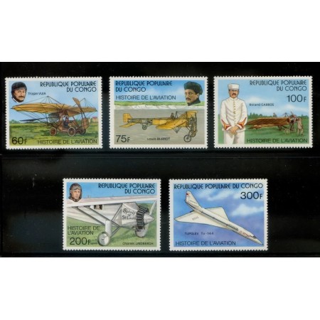 Congo 1977 - Istoria aviației, serie neuzata