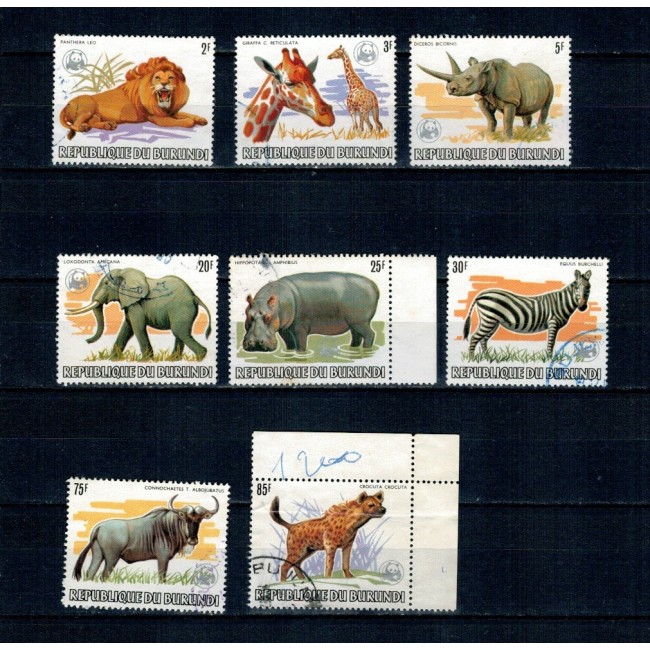Burundi 1983 - Fauna WWF, animale, serie incompleta, stampilata
