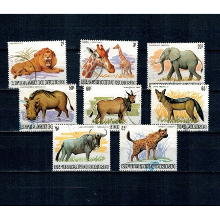 Burundi 1982 - Fauna, animale, fara emblema WWF, serie stampilata incompleta, cota foarte mare!