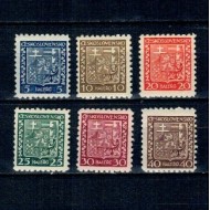 Cehoslovacia 1929 - Uzuale, stema, serie neuzata