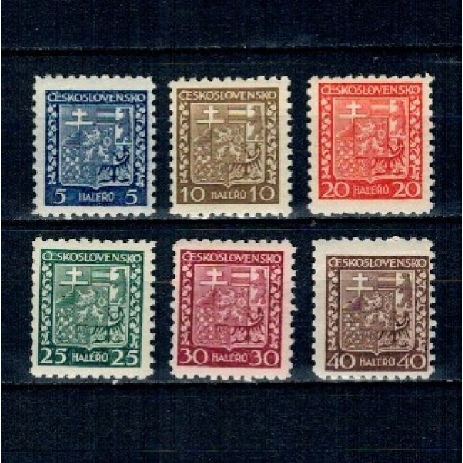 Cehoslovacia 1929 - Uzuale, stema, serie neuzata