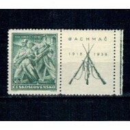 Cehoslovacia 1938 - Bătălia de la Bachmac, serie cu vinieta, neuzata