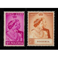 Nigeria 1948 - Silver Wedding, serie neștampilata cu sarniere