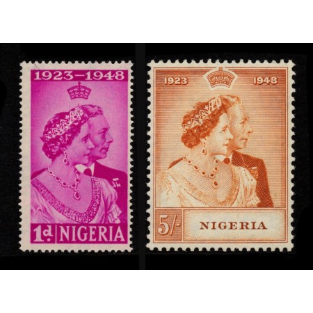 Nigeria 1948 - Silver Wedding, serie neștampilata cu sarniere