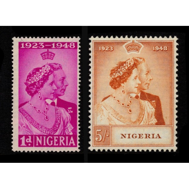 Nigeria 1948 - Silver Wedding, serie neuzata