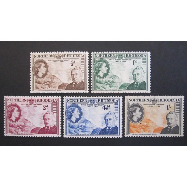 Northern Rhodesia 1953 - Cecil Rhodes, serie neștampilata cu sarniere