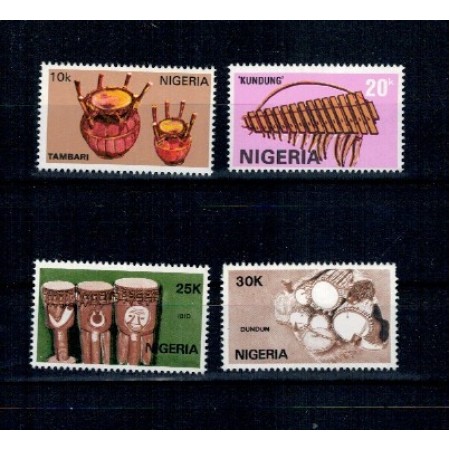 Nigeria 1989 - Instrumente muzicale, serie neuzata