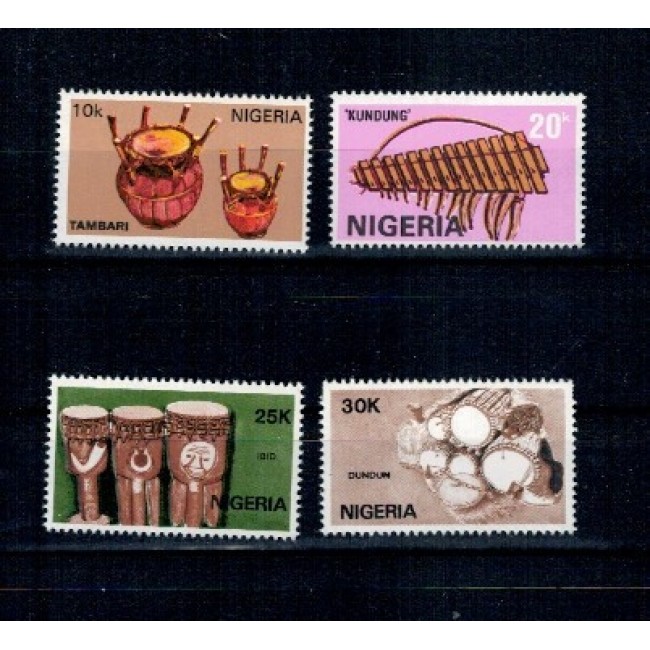Nigeria 1989 - Instrumente muzicale, serie neuzata