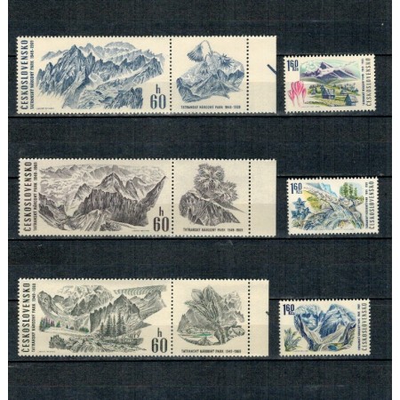Cehoslovacia 1969 - Parcul National Tatra, flora, serie neuzata cu viniete