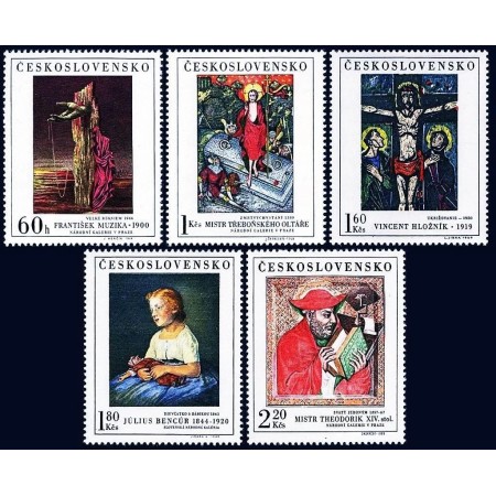 Cehoslovacia 1969 - Picturi din Galeria Naționala, arta, serie neuzata
