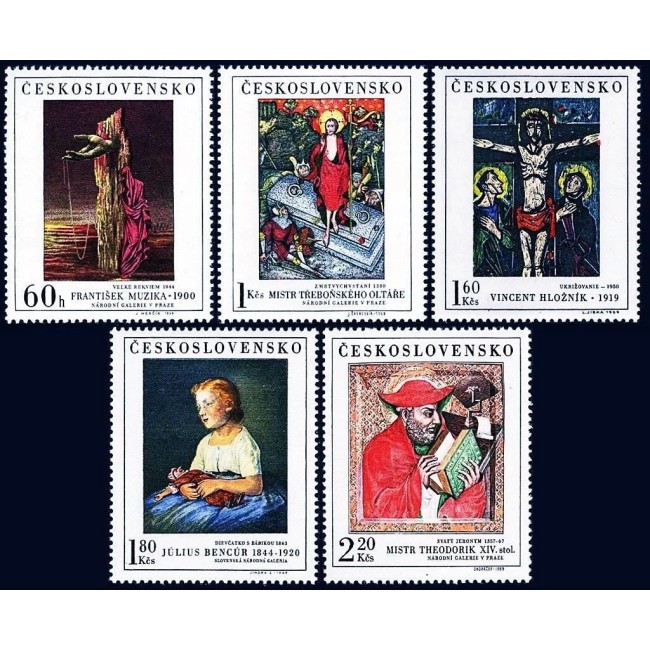 Cehoslovacia 1969 - Picturi din Galeria Naționala, arta, serie neuzata