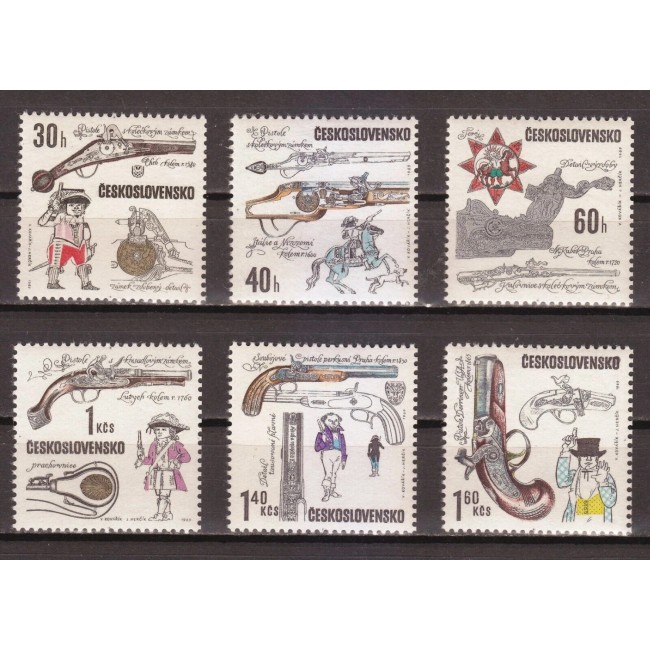 Cehoslovacia 1969 - Arme de foc istorice, serie neuzata