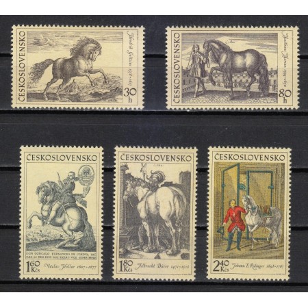 Cehoslovacia 1969 - Cai in gravuri vechi, arta, serie neuzata