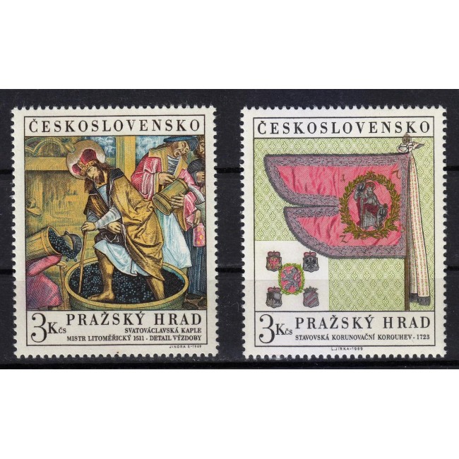 Cehoslovacia 1969 - Castelul Praga, istorie, arta, serie neuzata